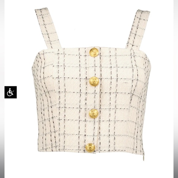 Bishop + Young Parker Tweed Top Size Small - Picture 2 of 9